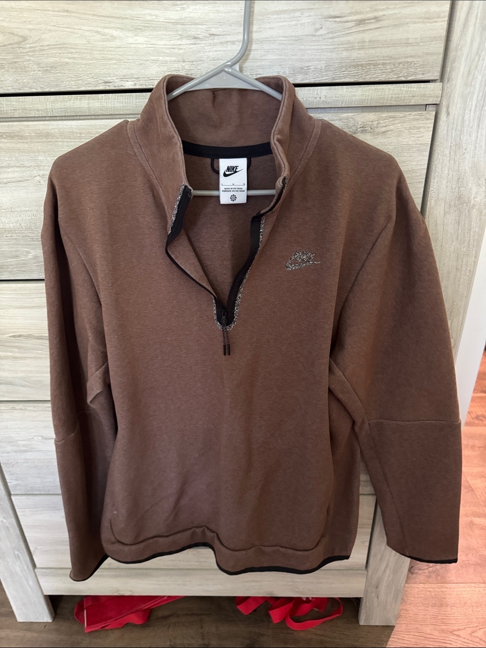 Nike Brown Half-Zip Men's Sweater Pullover